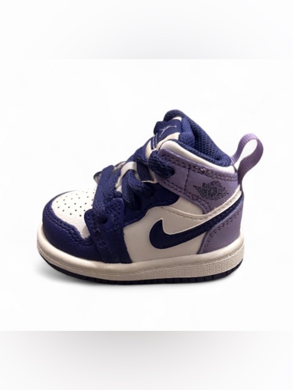 Nike Kids Purple and White Mid-Top Sneakers